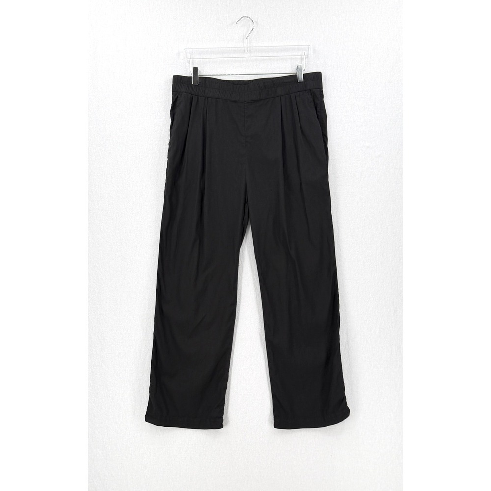 JAMES PERSE Linen Blend Pants Women 4 Black Lightweight Pleated